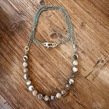 Petrified Wood Opal & Sterling Silver Necklace