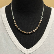 Petrified Wood Opal & Sterling Silver Necklace