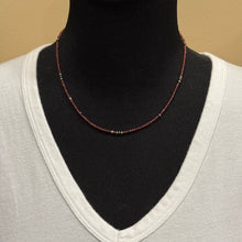 Mozambique Garnet & Navajo Pearl Necklace