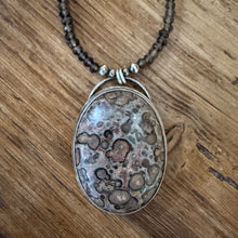 Leopard Skin Jasper, Smoky Quartz & Navajo Pearl Necklace