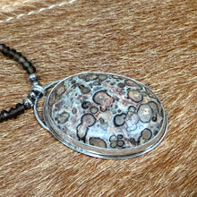 Leopard Skin Jasper, Smoky Quartz & Navajo Pearl Necklace