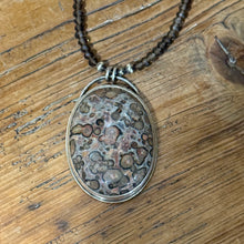 Leopard Skin Jasper, Smoky Quartz & Navajo Pearl Necklace