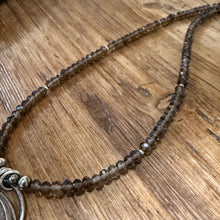 Leopard Skin Jasper, Smoky Quartz & Navajo Pearl Necklace