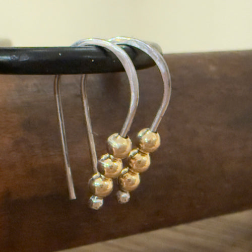 Sterling & 14K Yellow Gold Earrings