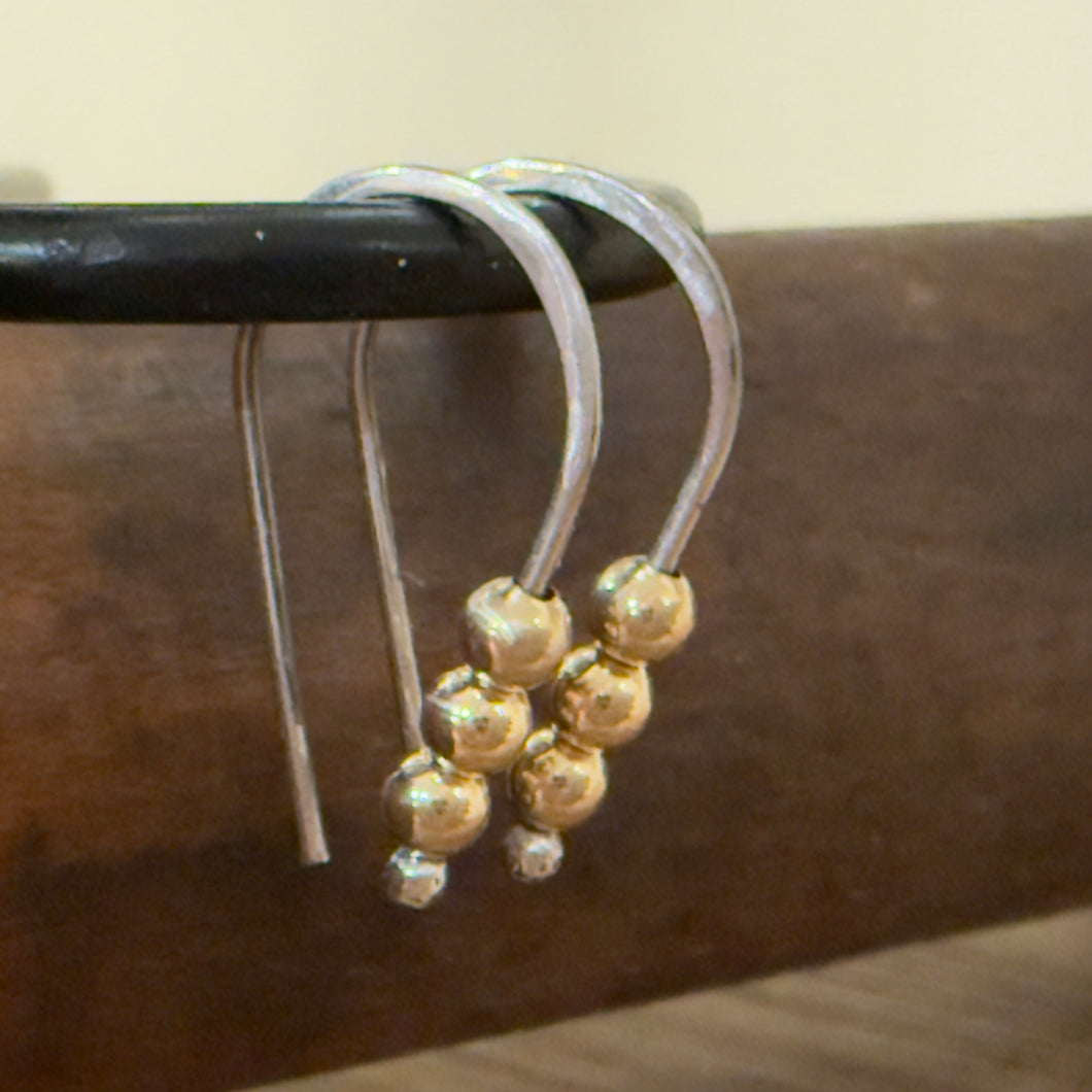 Sterling & 14K Yellow Gold Earrings