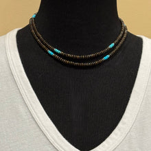 Bronzite and Turquoise Necklace