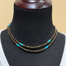 Bronzite and Turquoise Necklace
