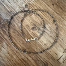 Dainty Smoky Quartz & Hematite Necklace