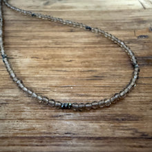 Dainty Smoky Quartz & Hematite Necklace