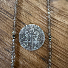 Dainty Smoky Quartz & Hematite Necklace