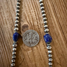 Sterling Navajo Pearl & Lapis Necklace