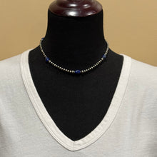 Sterling Navajo Pearl & Lapis Necklace