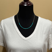 Genuine Turquoise & Sterling Cable Chain Necklace