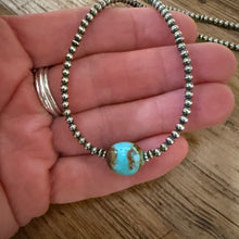 Sterling Navajo Pearl & Kingman Turquoise Choker Necklace