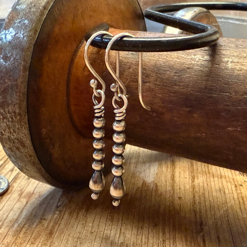 Sterling Navajo Pearl Dangle Earrings
