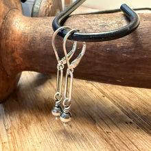 Sterling Paperclip Chain & Navajo Pearl Earrings