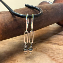 Sterling Paperclip Chain & Navajo Pearl Earrings