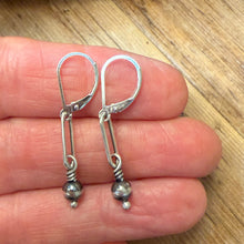 Sterling Paperclip Chain & Navajo Pearl Earrings