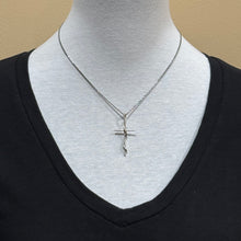 Sterling Silver Twisted Cross Necklace