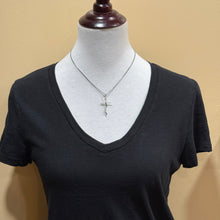 Sterling Silver Twisted Cross Necklace
