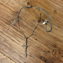 Sterling Silver Twisted Cross Necklace