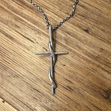 Sterling Silver Twisted Cross Necklace