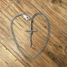 Sterling Silver Twisted Cross Necklace