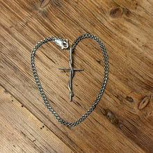 Sterling Silver Twisted Cross Necklace