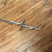 Sterling Silver Twisted Cross Necklace