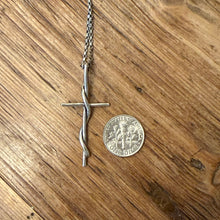 Sterling Silver Twisted Cross Necklace