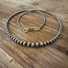 Graduated Sterling Navajo Pearl Necklace