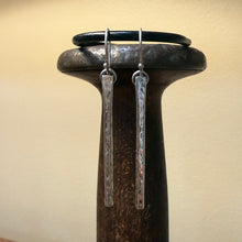 Hammered Sterling Bar Earrings