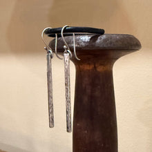 Hammered Sterling Bar Earrings