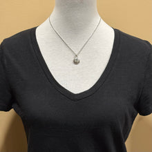 Hand Stamped Sterling Cross Pendant Necklace