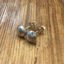 Melted Sterling Silver Stud Earrings