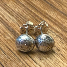 Melted Sterling Silver Stud Earrings