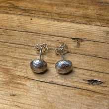 Melted Sterling Silver Stud Earrings