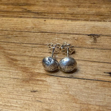 Melted Sterling Silver Stud Earrings