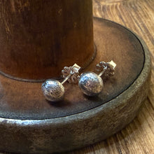 Melted Sterling Silver Stud Earrings