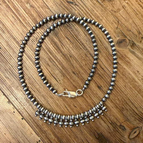 Two Tier Sterling Silver Navajo Pearl Necklace