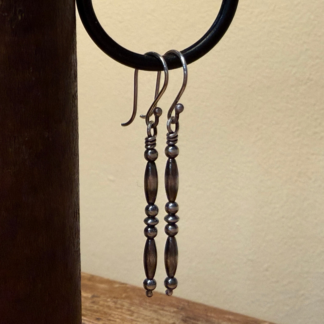 Sterling Silver Navajo Pearl Dangle Earrings