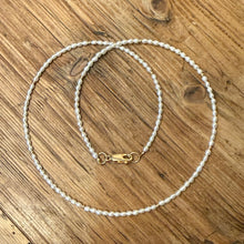 Gold Filled Freshwater Rice Seed Pearl Necklace