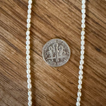 Gold Filled Freshwater Rice Seed Pearl Necklace