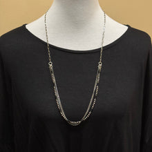 Sterling Silver Navajo Pearl & Black Onyx Multi Strand Necklace