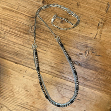 Sterling Silver Navajo Pearl & Black Onyx Multi Strand Necklace