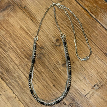 Sterling Silver Navajo Pearl & Black Onyx Multi Strand Necklace