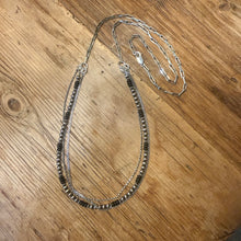 Sterling Silver Navajo Pearl & Black Onyx Multi Strand Necklace