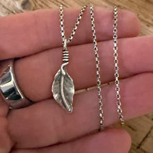 Sterling Silver Leaf Pendant Necklace