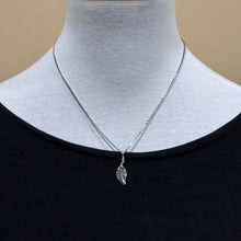 Sterling Silver Leaf Pendant Necklace