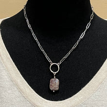 Paperclip Chain Sagenite Jasper Necklace